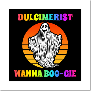 Dulcimerist Wanna Boogie Groovy Halloween Party Retro Vintage Posters and Art